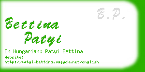 bettina patyi business card